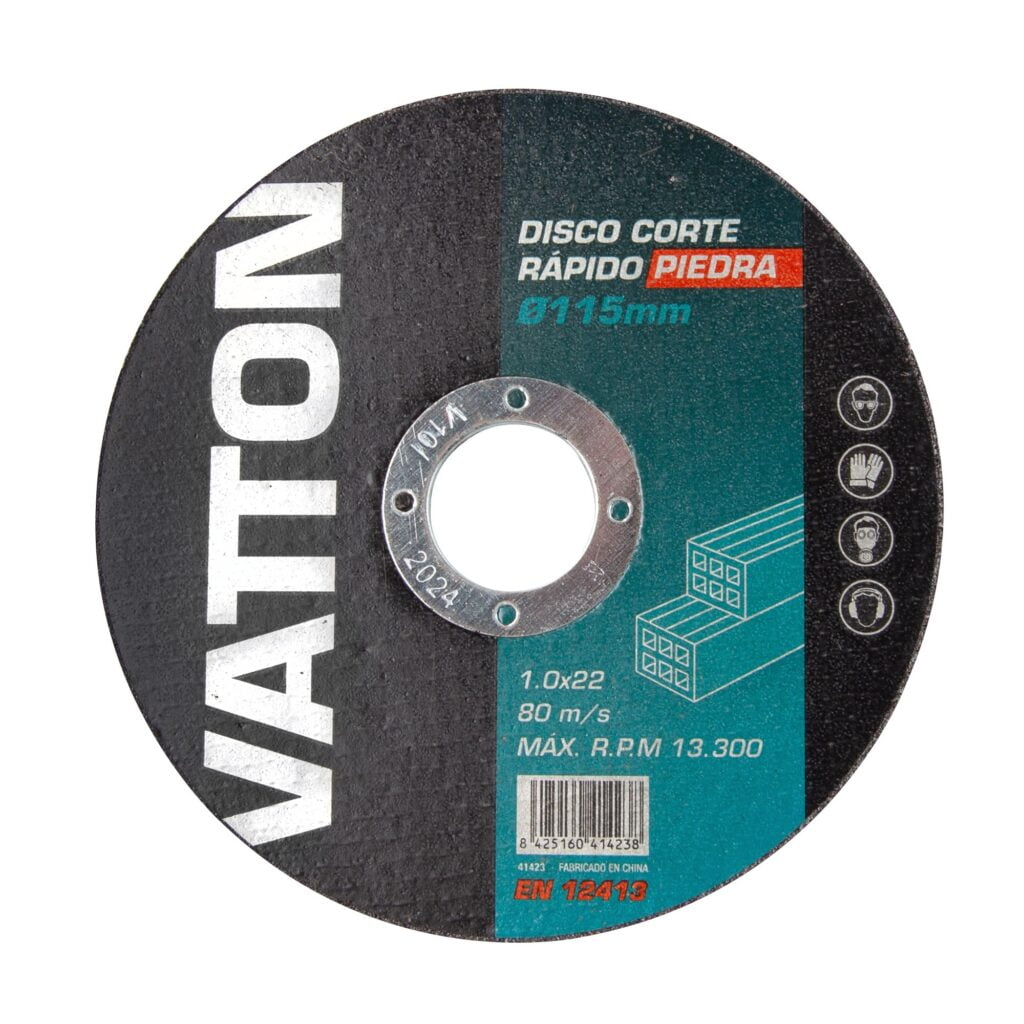 DISCO CORTE RÁPIDO PIEDRA VATTON 115X1.0X22 MM