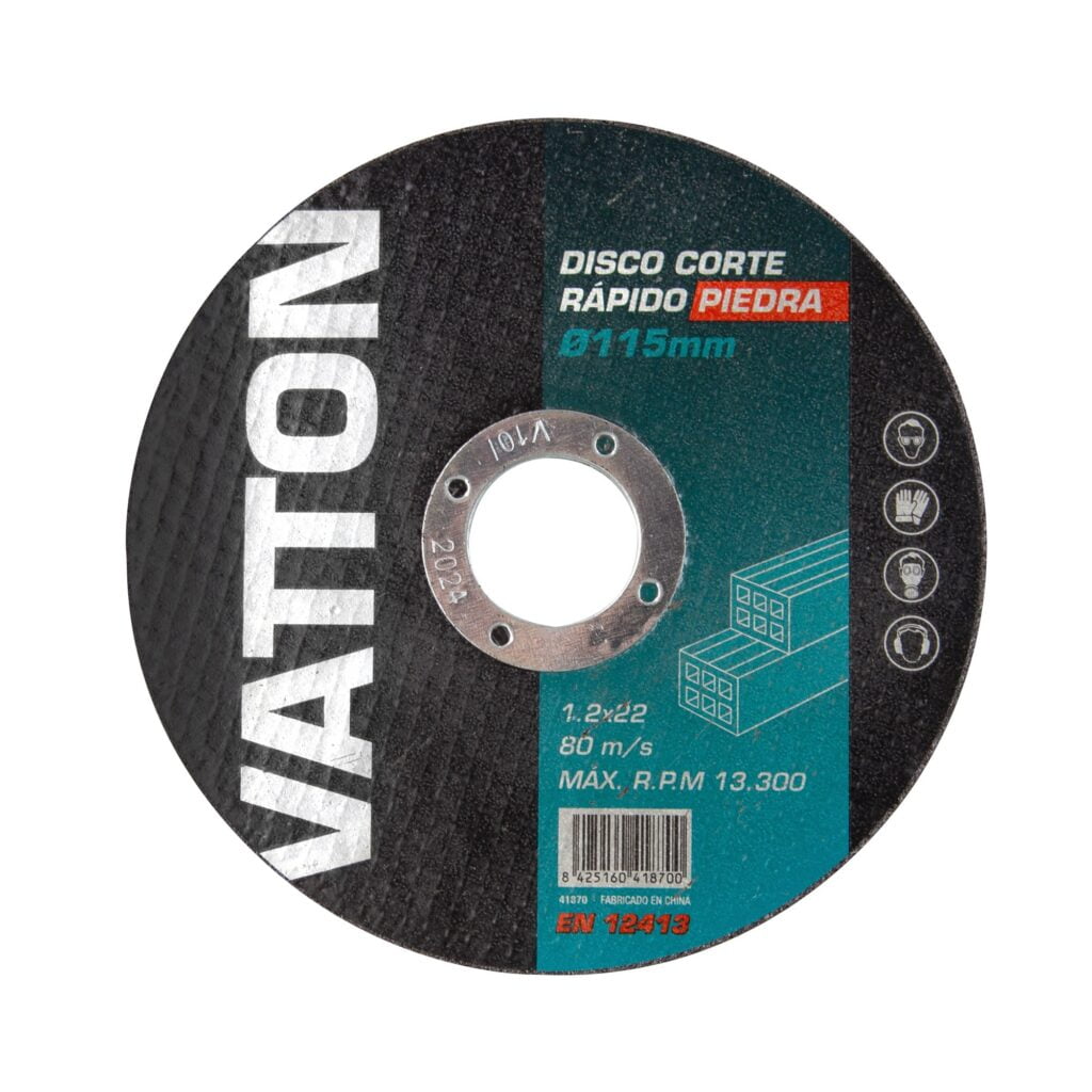 DISCO CORTE RÁPIDO PIEDRA VATTON 115X1.2X22 MM
