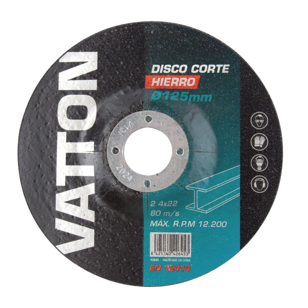 DISCO CORTAR HIERRO VATTON 125X2.4X22 MM