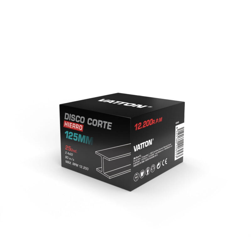 DISCO CORTAR HIERRO VATTON 125X2.4X22 MM - Imagen 2