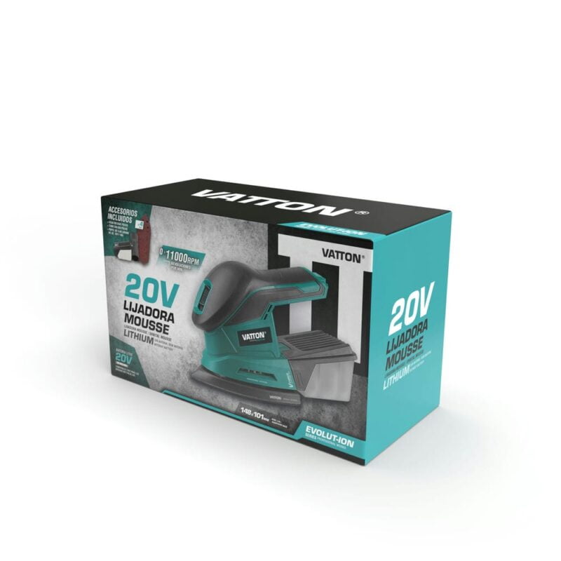 LIJADORA MOUSE VATTON 20V SIN BATERÍA - Imagen 4