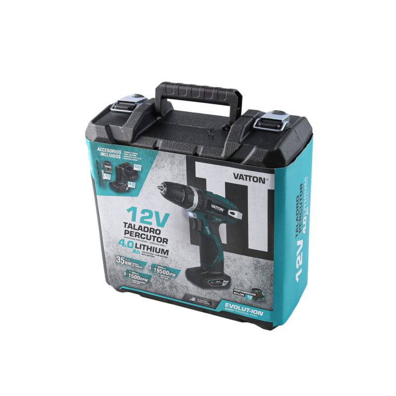TALADRO PERCUTOR VATTON 12V. 1 BATERÍA 4.0Ah - Imagen 2