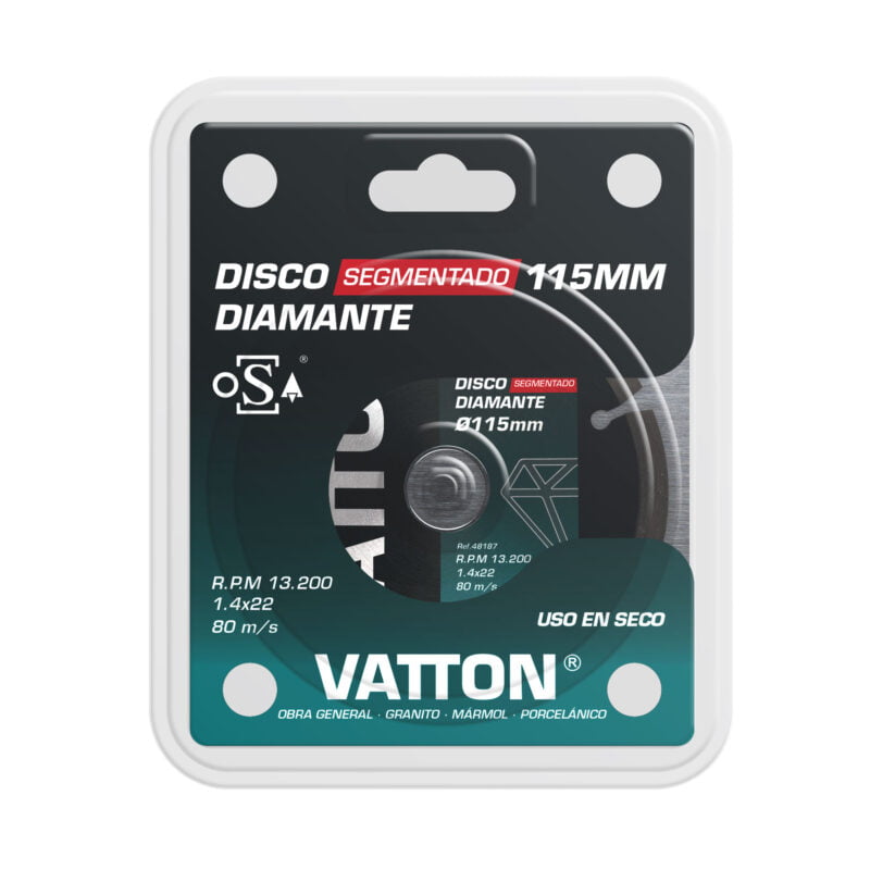 DISCO VATTON OSA DIAMANTE SEGMENTADO 115MM - Imagen 2
