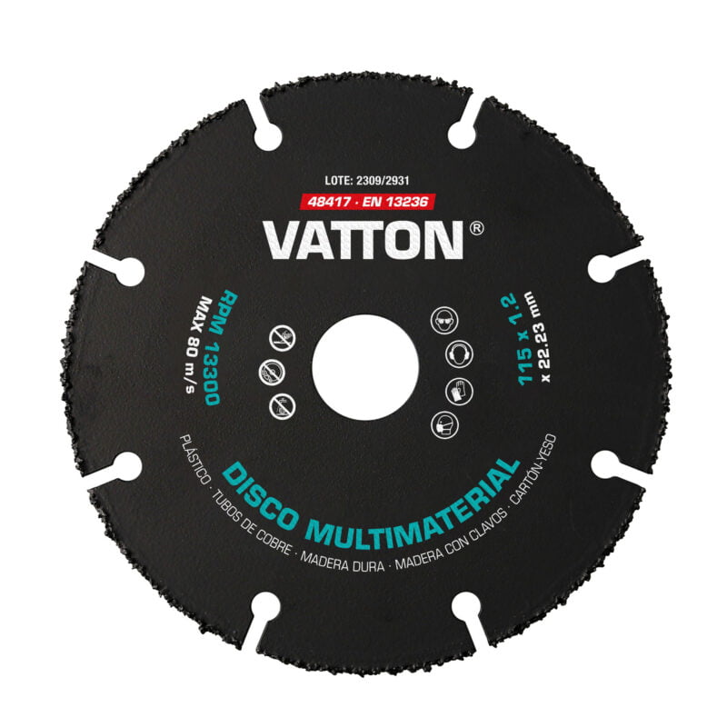 DISCO VATTON SEGMENTADO MULTIMATERIAL 115mm