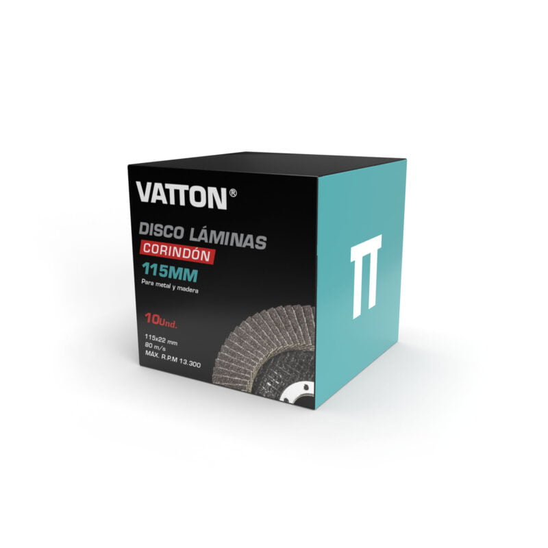 DISCO VATTON LÁMINAS CORINDON 115MM GRANO 40 - Imagen 3