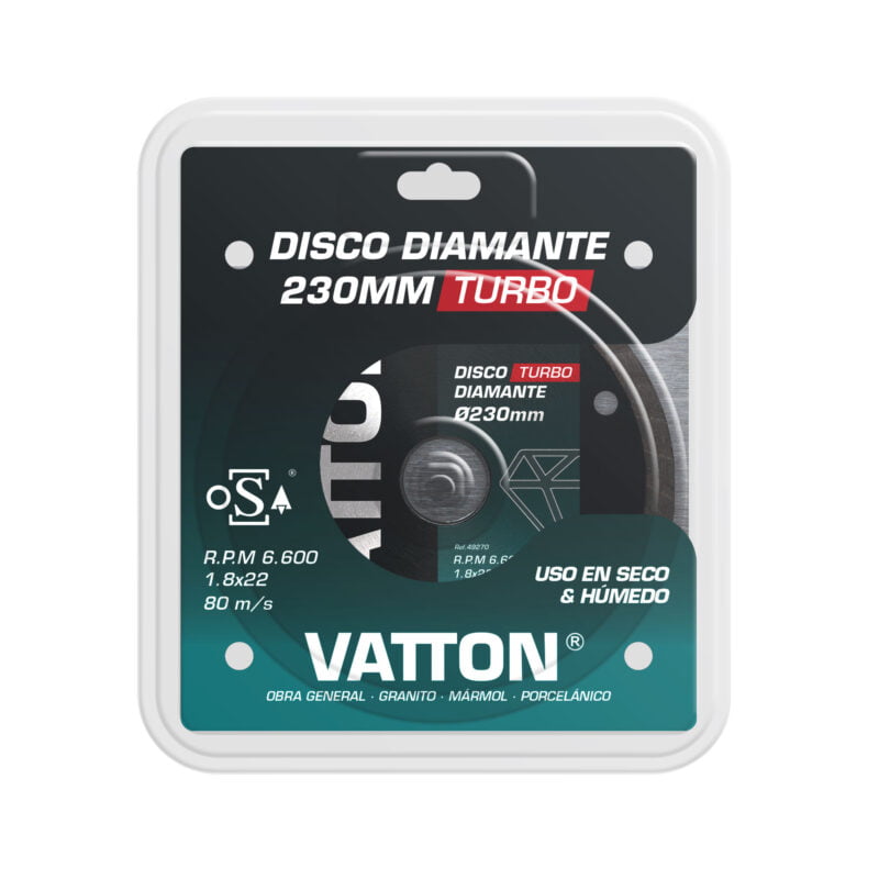 DISCO VATTON OSA DIAMANTE TURBO 230MM. - Imagen 2
