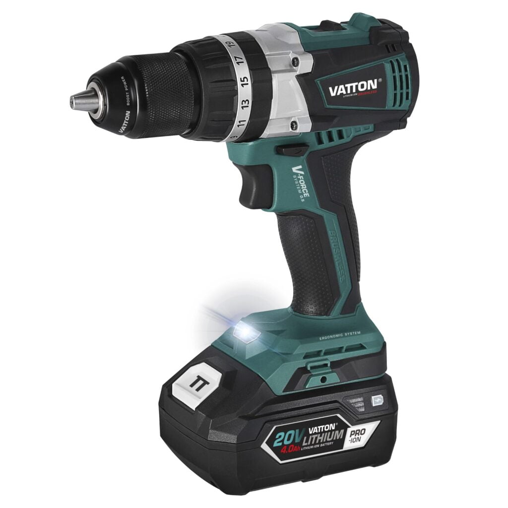 TALADRO PERCUTOR VATTON 4.0AH BRUSHLESS 2 BATERÍAS